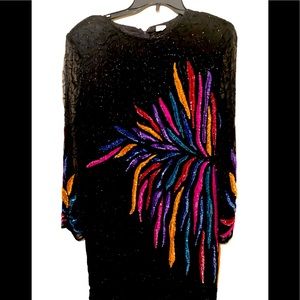 Absolutely STUNNING VINTAGE SEQUIN DRESS Small